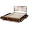 Baxton Studio Milana Ash Walnut Wood 4-Drawer Queen Size Platform Storage Bed 173-9423-10669 - alternate 9
